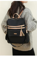 Mochila De Trabajo ligera para mujer, morral de viaje informal, resistente al agua, color negro y rosa - details 1