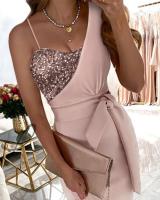 Vestido de Lentejuelas de Una Pieza de Cintura Alta y Largo Moda de Mujer Primavera-Verano 2024 - details 1