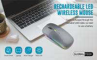 Ratón Inalámbrico Bluetooth Recargable y Silencioso,Ratón de Viaje Portátil 1600DPI de Dos Modos para Computadora Portátil, Android, Windows - details 0