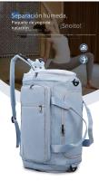Bolsas deportivas y de fitness, bolsas de viaje de mano, bolsas deportivas con puestos para zapatos y bolsas húmedas, bolsas de equipaje de viaje aéreo, fitness, vacaciones, hechas de tela Oxford impermeable de alta densidad, impermeables. 50*23*46cm - details 1
