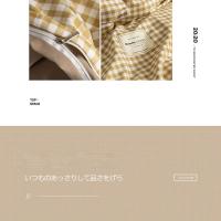 Juego de Ropa de Cama con Estampado a Cuadros Estilo Japonés Súper Suave para la Piel Algodón Lavado Cubierta de Edredón y Sábana Lina de Tela para el Hogar - details 8