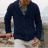 Suéter para hombre, chaqueta de mezcla de algodón con cierre de botones, suéter de invierno, para hombre, abrigos, chaqueta de punto para mantener el calor, prendas de vestir - details 0