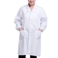 Camisa de uniforme médico unisex, Camisa de manga larga, bata de laboratorio, blanca - details 2