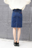 Falda Vaquera Mujer 2025 Primavera - Falda Tubo Ajustada con Abertura Trasera, Denim Elástico de Alta Calidad, Corte A-Line Mid-Length para Estilo Casual o Elegante - details 16