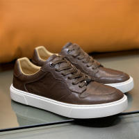 Zapatos casuales de cuero de vaca rayados a mano de alta gama para hombres - details 19