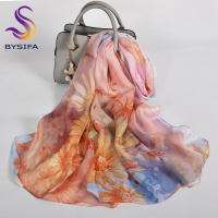 BYSIFA 4 Momme Bufanda de seda de morera 100% para mujer, suave y ligera, estilo chino, diseño de peonía, chal protector solar de verano, envoltura de playa para cubrir - details 9