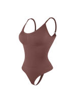 Body moldeador sin espalda con correa ajustable sólida para mujer, body para mujer, casual, cómodo, sin costuras, control de barriga, levantamiento de glúteos para uso diario, ropa de trabajo para mujer para todas las estaciones - details 1