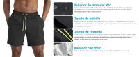 Bañadores para Hombre, Pantalones Cortos de Baño Ligeros, Secado Rápido, Bolsillos para Natación, Surf, Informal - details 2