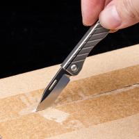 Mini cuchillo plegable TC4 de aleación de titanio Portátil, cuchillo colgante, desembalaje express, cuchillo de bolsillo, herramienta EDC para regalo - details 4