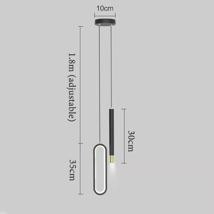 Lámpara de techo colgante con estilo, candelabro de cordón, decoración moderna para dormitorio y mesita de noche - 1