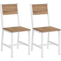 Sillas de Comedor, Juego de 4, Marco de Acero, Estilo Industrial, para Comedor, Salón, Cocina, Marrón Rústico y Negro - details 8