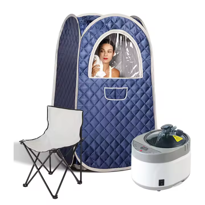 Sauna Portátil de Vapor Tamaño Completo del Cuerpo, Plegado Rápido, Espacio Grande, Tela de Seda/Rayón Deportes y Exteriores - 1