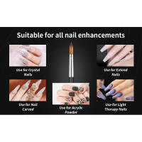 KEMEISI Set De Pinceles De Uñas De Acrílico Kolinsky #8-#16 Para Aplicación Profesional De Uñas 3D Pinceles De Arte De Mano Hechos a Mano - details 9