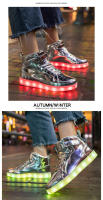 Zapatillas de tenis con luces LED para niños, zapatos de alta calidad con cargador USB, zapatillas luminosas de moda para niños - details 15