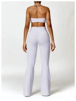 Conjunto de Yoga para Mujeres 2 Piezas Traje de Gimnasio Ropa Deportiva Sujetador de Cintura Alta Pantalones Cortos Leggings de Yoga Material de Nylon Adecuado para Primavera/Verano - details 14