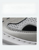 👍 🧡 🤞   Sandalias de hombre de cuero con bolsa de malla, puntera hueca, verano 2025, nuevas, transpirables, para exteriores, informales, zapatos de playa, con agujeros, estilo papá. - details 3
