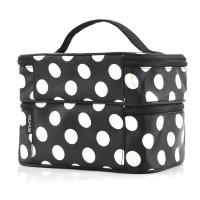 Bolsa de cosméticos de gran capacidad con cremallera de doble capa para mujer, bolsas de maquillaje, organizador de artículos de tocador de viaje portátil - details 1