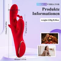 Vibrador Juguetes sexuales para mujeres - Vibradores de conejo 4 en 1 Juguetes para adultos con 7 modos de vibración, nueva aplicación G Spot Consolador de empuje anal, vibrador de clítoris para parejas femeninas Juegos de juguetes sexuales de rosas - details 1