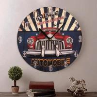 Reloj de pared silencioso de madera Vintage, diseño moderno, reloj Retro rústico Vintage, decoración para el hogar, oficina, cafetería, arte, reloj de pared grande - details 11