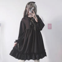 Lencería Lolita para mujer estilo Haruku japonés con volantes y mangas largas vestido de muñeca informal con cintura imperio talla - details 45