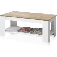 Mesa Centro con Revistero Elegante Acabado en Blanco Artik Medidas: 102 cm (Largo) x 43/54 cm (Alto) x 50 cm (Fondo) - details 20