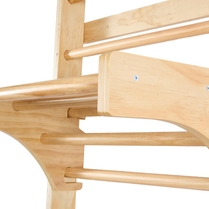 Escalera Sueca SucceBuy para Gimnasio en Casa, Escalera de Madera de 10 Niveles para Escalar en Interiores, Equipo de Gimnasio con Capacidad de 99.79 kg con Barra de Dominadas, Apta para Niños y Adultos, Barras de Gimnasia para Ejercicio y Juego