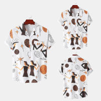 Camisa de manga corta para hombre, Camisa ajustada con estampado de flores fragmentadas, serie CS, primavera y verano, 2024 - details 2