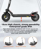 IScooter ix4-patinete eléctrico plegable para adultos, patinete eléctrico de 45 KM/H, patinete eléctrico de 800W, patinete de 48V y 15Ah - details 12