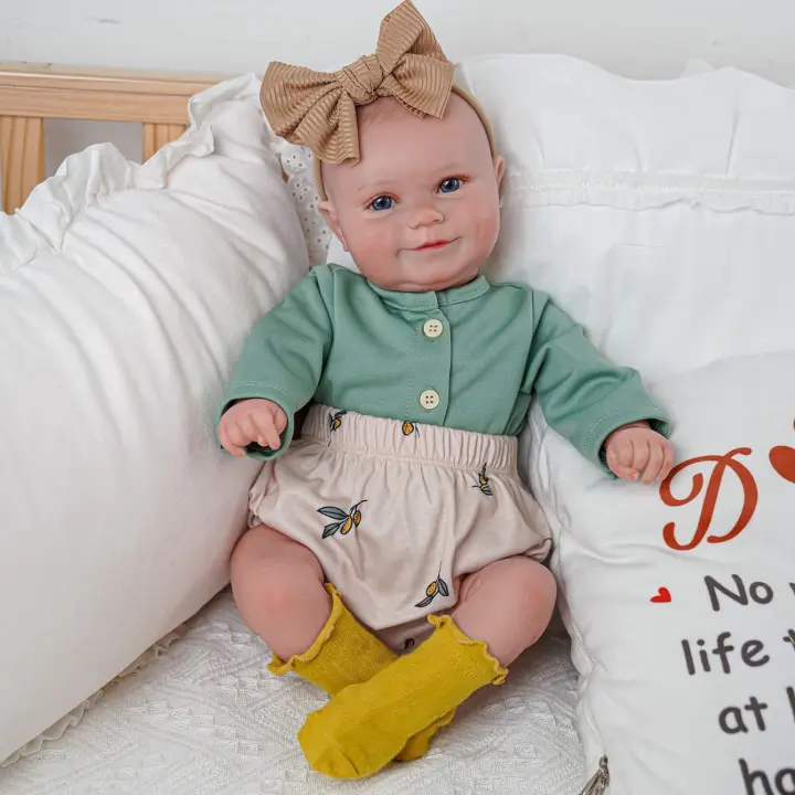 Muñecas de bebé Reborn realistas de Vinilo Suave, accesorios para niñas de más de 3 años, 20 pulgadas - 1