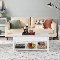 Cajón Mesa de Café para Salón de Estilo Moderno con Patas de Madera Maciza - details 1