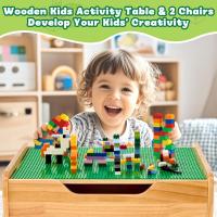 Montessori de Altura Ajustable para Edades 1-3, de Madera Maciza para Niños Pequeños, para Leer/Comer/Jugar - Natural - details 5