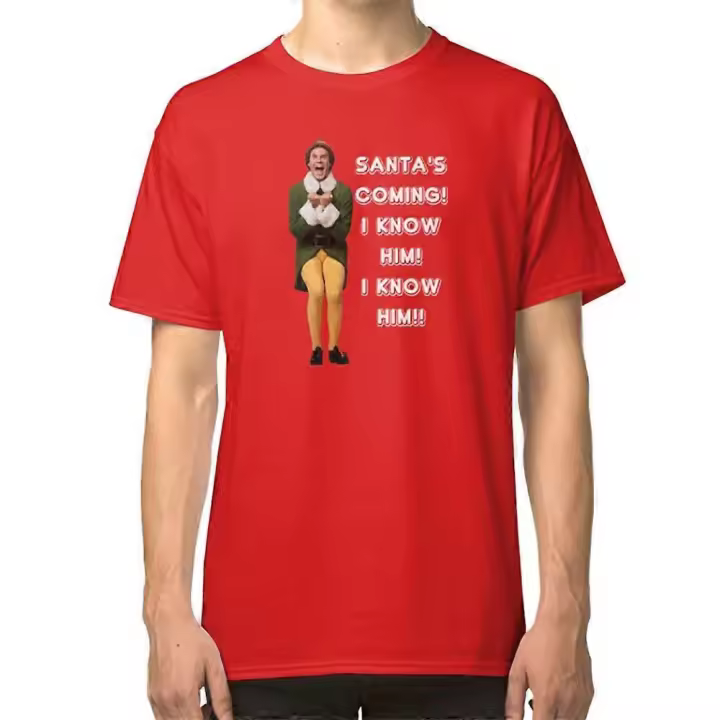 ¡ENVÍO DE SANTA! ¡CABAJO HIM! Camiseta navideña Elf The Movie Will Ferrell Buddy - 1