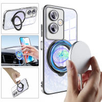 Funda De Soporte de Anillo Magnético Transparente, Galvanoplastia Para OPPO A79 5G - details 1