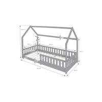 ML-Design ML-231/Kinderbett + Rausfallschutz 200x90cm Hellgrau