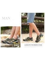 Sandalias transpirables para hombre, zapatos de senderismo de playa, suela gruesa, Punta cerrada, informales, para pesca - details 7
