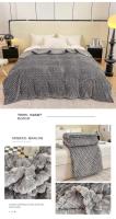 Manta Suave Cálida a Rayas Ideal para Sofá, Cama, Niños, Mascotas Textil Hogareño de Coral Fleece - details 26
