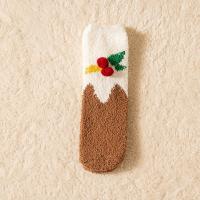 Calcetines de lana de coral navideño, caja de regalo de Navidad, Calcetines de Nochebuena, tubo medio para hombres y mujeres - details 2