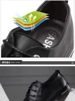 Moda 2022 nuevos zapatos de vestir antideslizantes para hombre, zapatos de cuero transpirable Mokasin con logotipo negro - details 1