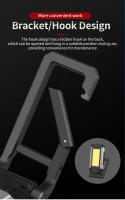 Linterna L recargable superbrillante, luz magnética portátil, resistente al agua para reparación mping y r con soportes - details 6
