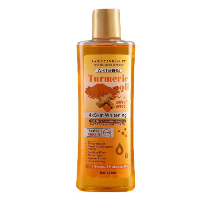 Aceite Esencial de cúrcuma de 200ml para cara y cuerpo, aceite Natural hidratante y hidratante, cuidado de la piel, cuidado facial suavizante - 1