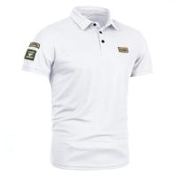 Polo de manga corta para hombre, camiseta de manga corta con símbolo de empalme, solapa informal, novedad de verano - details 5