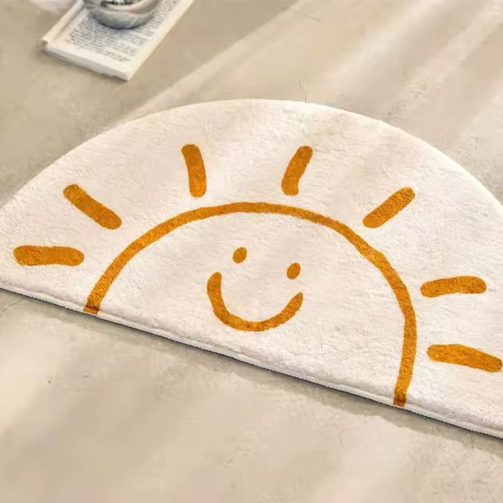 Alfombra de imitación de Cachemira para puerta de entrada, tapete de felpa para cabecera de dormitorio, manta familiar, alfombras suaves para pies, 카트 트 - 1