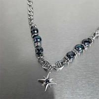 Collar de estrella oscura hombre premium sense nicho diseño para fortuna titanio acero suéter cadena mujer decoración hip hop hombre hip hop trendy - details 3
