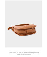 Bolso de mano minimalista cómodo de cuero suave Bandolera de hombro de gran capacidad de cuero de vaca - details 21