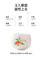 Taza de té azul y blanca única de hielo negro maestro de color esmaltado Jingdezhen, transformada de horno a edificio - details 48