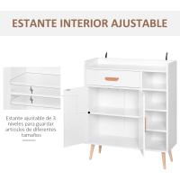 Aparador Buffet Armario Gabinete Consola Mueble Multiusos de Comedor Salón Baño Pasillo 80x29.5x96cm - details 6