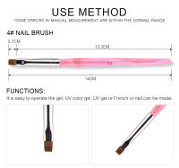 Brocha Francesa de Arte de Uñas KADS con Patrones Líneos Decoración de Alta Calidad Mango de Acrílico Herramientas de Manicura DIY para Uñas Gel Polish - details 3