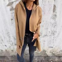 Chaquetas con capucha para mujer, abrigos de color sólido, sudaderas con capucha para mujer, moda de otoño - details 6
