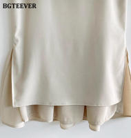 BGTEEVER Chic Elegant High Waist Ladies Solid Mermaid Skirts Spring Summer Fashion Ladies Slim Package Hip Mid-Length Skirts - details 26