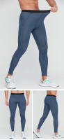 Pantalones de compresión moldeados de alta elasticidad para hombre, malla deportiva para yoga, correr, entrenamiento atlético, pantalones activos - details 2